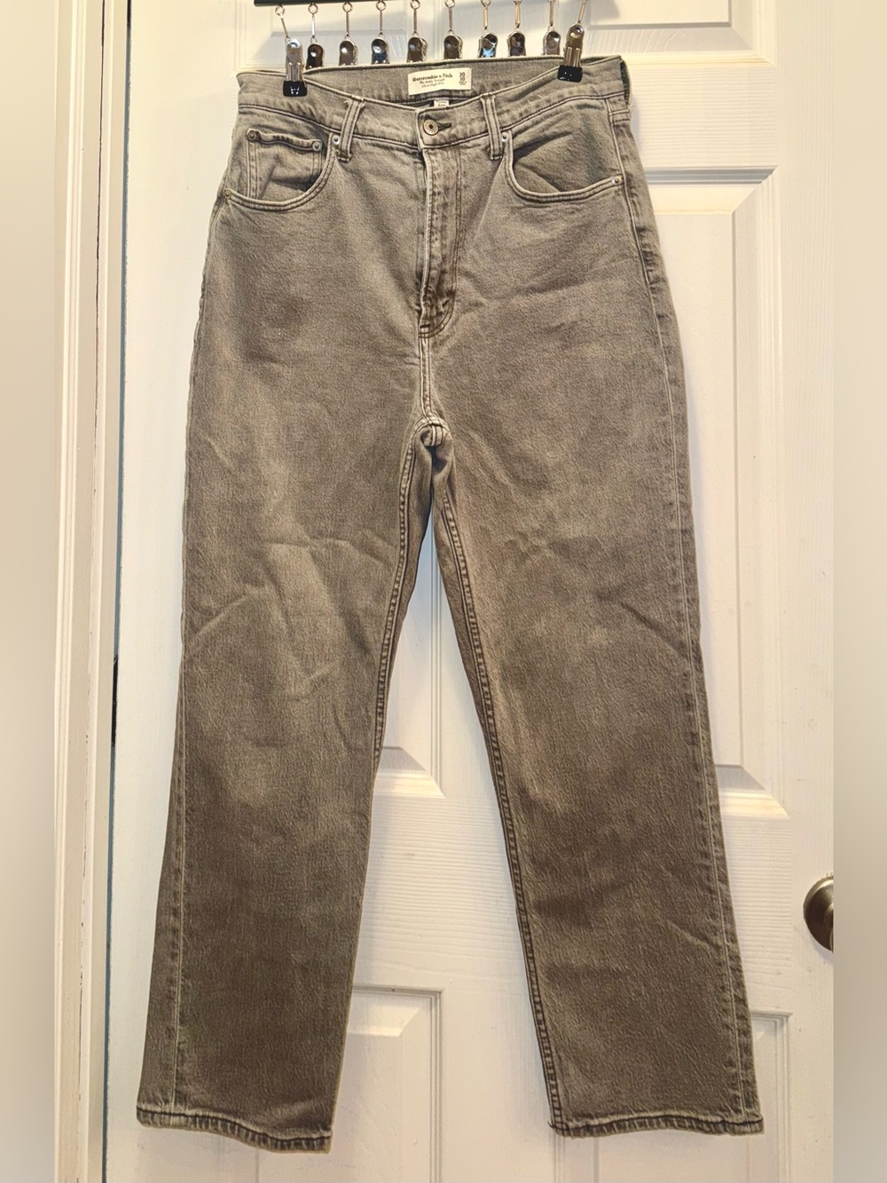 Abercrombie & Fitch Curve Love Ankle Straight Ultra High-Rise Jeans sz 30/10